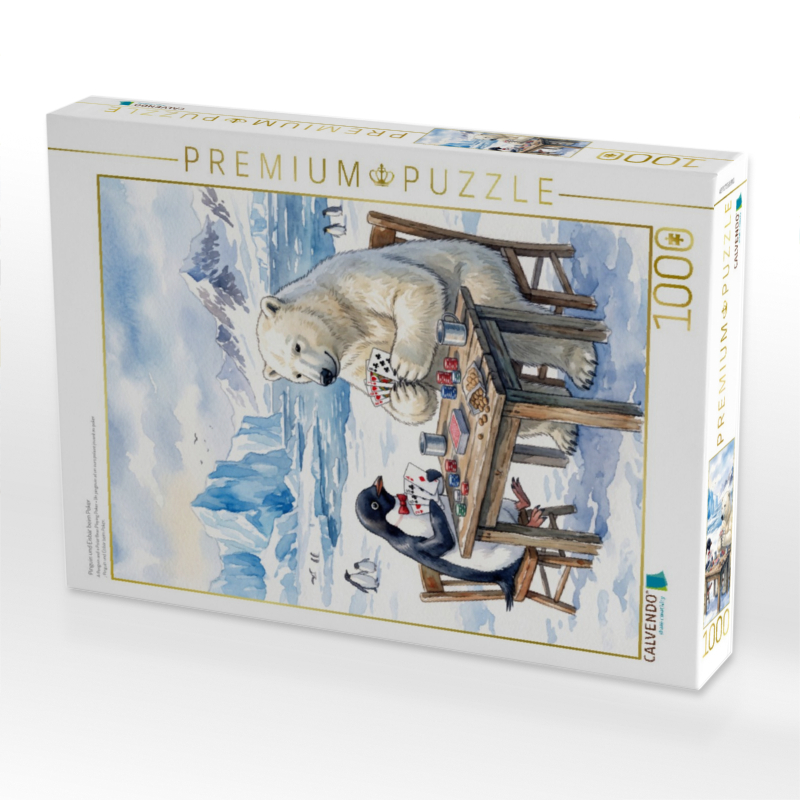 Pinguin und Eisbär beim Poker