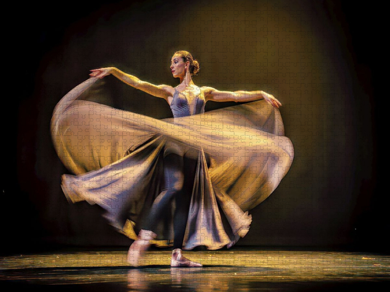Licht schreibt Choreografie, jede Pose ein Funken.