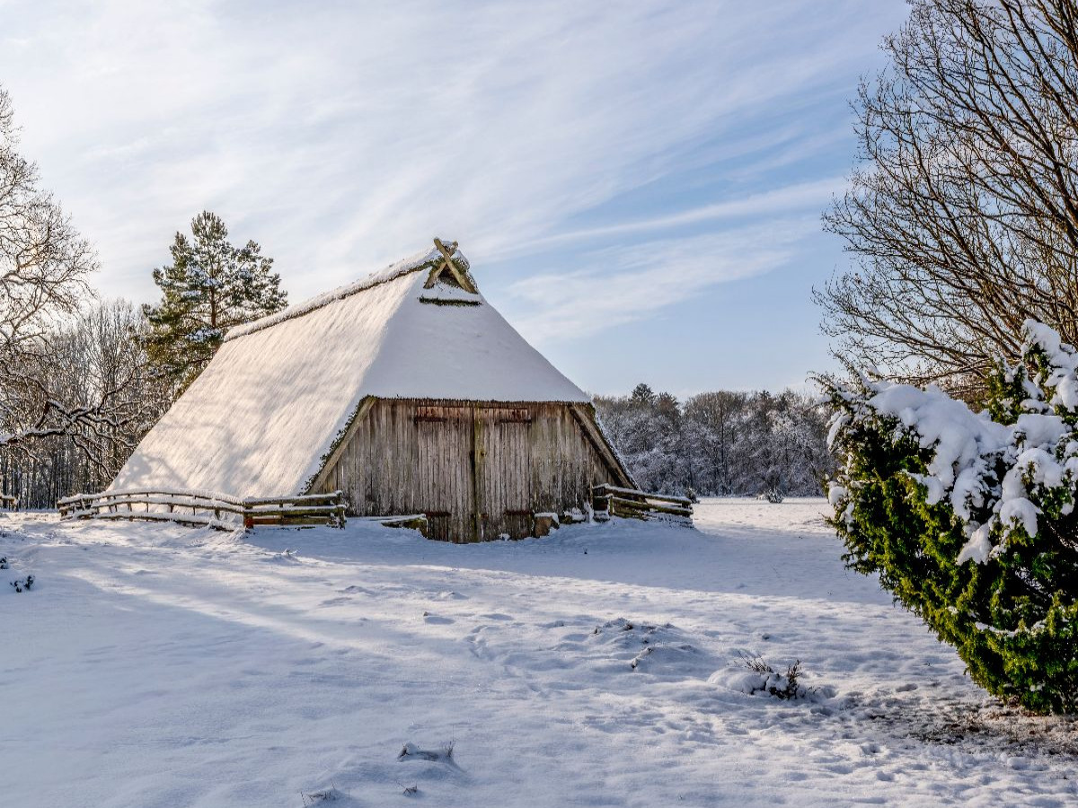 Schafstall in der Lüneburger Heide
