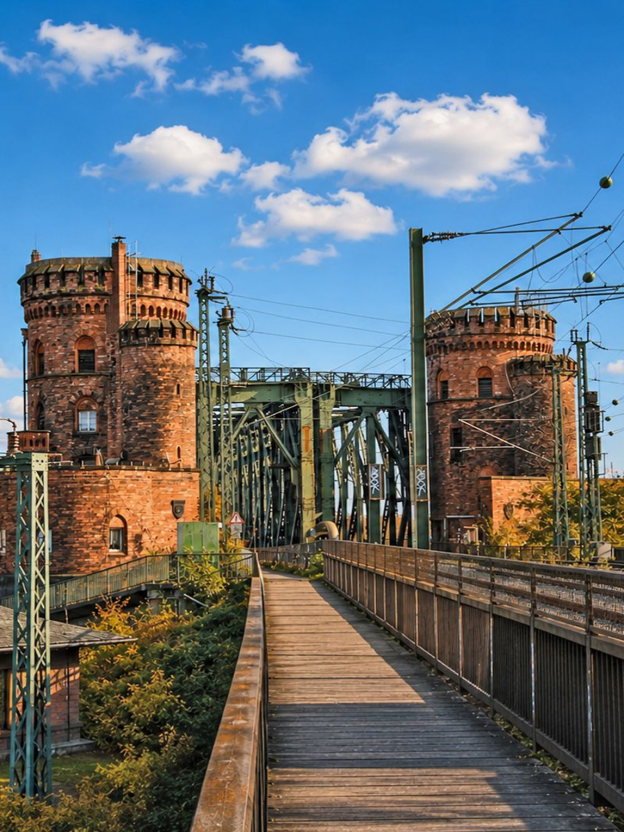 Mainz Eisenbahnbrücke Rhein