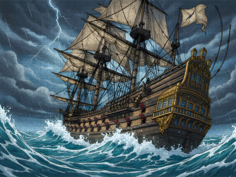 Im Sturm zerbricht das Schiff