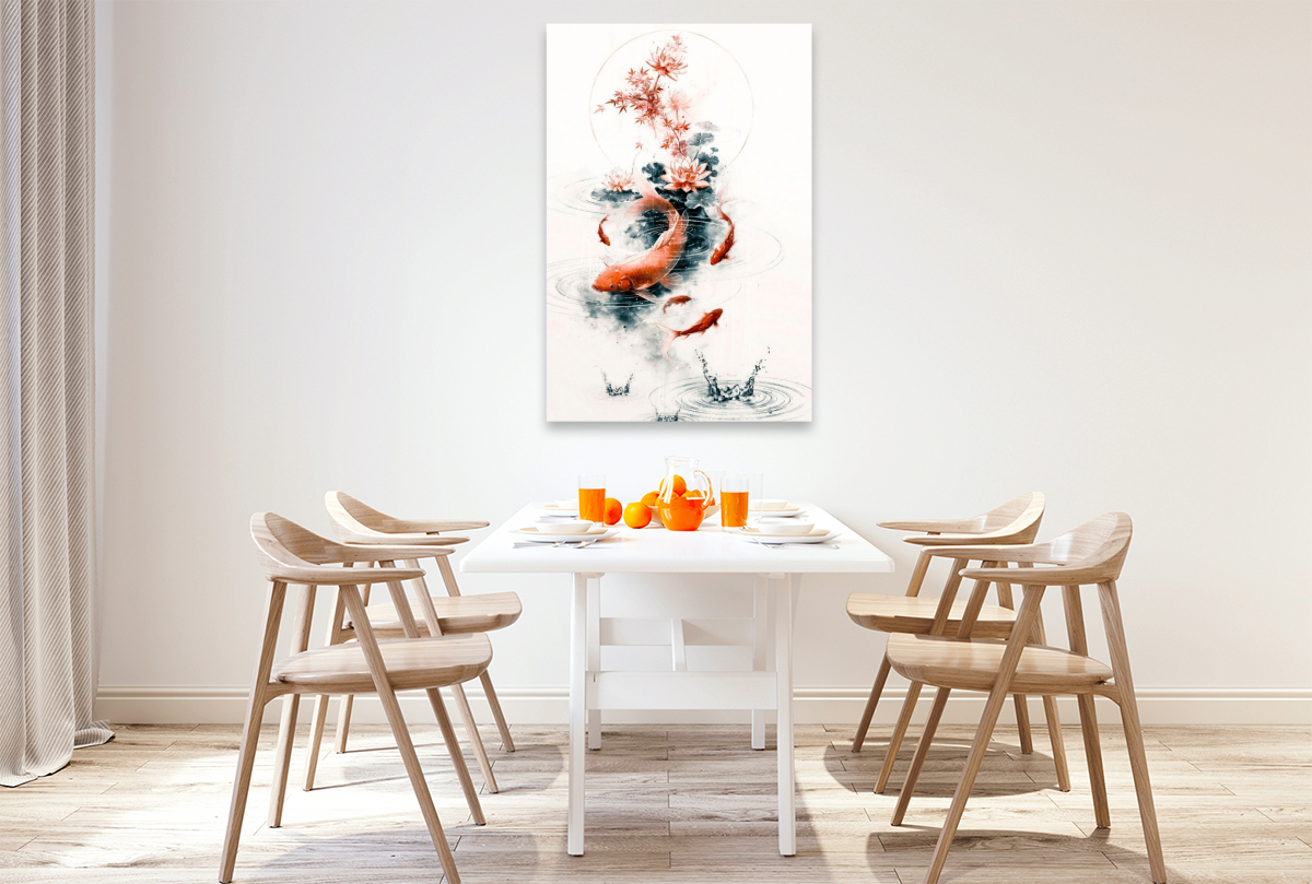 Koi im Kreis des Wassers