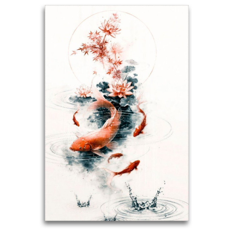 Koi im Kreis des Wassers