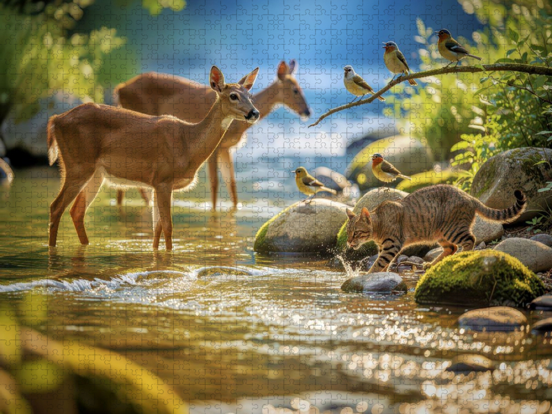 Lebendige Farben im klaren Wasser.