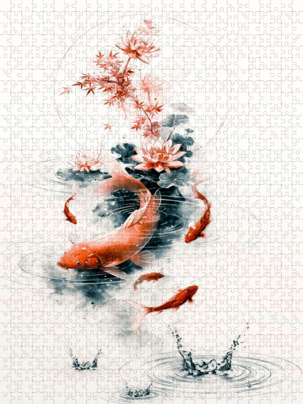 Koi im Kreis des Wassers