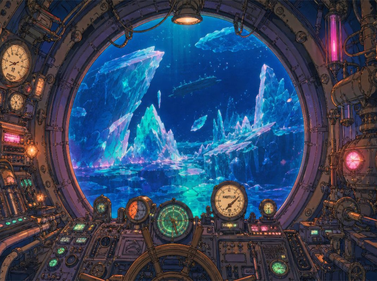 Szene aus '20.000 Meilen unter dem Meer' von Jules Verne