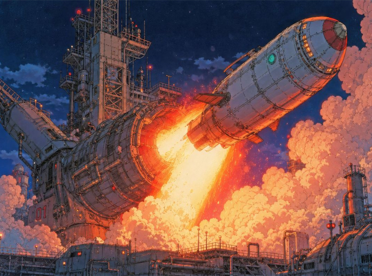 Szene aus 'Von der Erde zum Mond' von Jules Verne