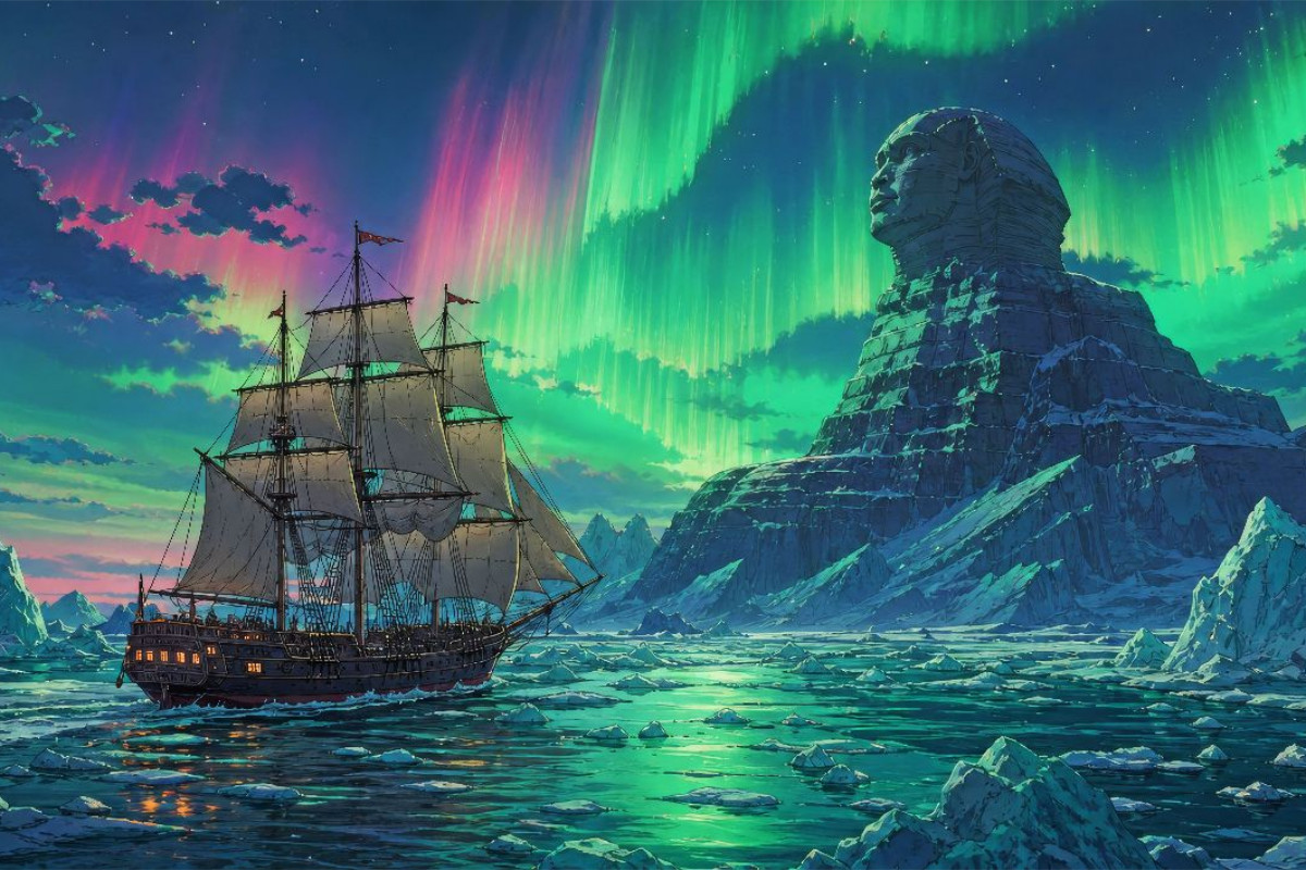 Szene aus 'Die Eissphinx' von Jules Verne