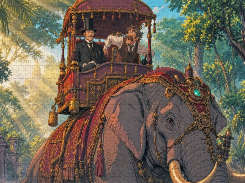 Szene aus 'In 80 Tagen um die Welt' von Jules Verne
