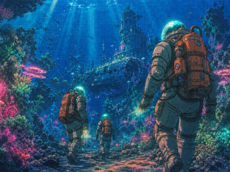 Szene aus '20.000 Meilen unter dem Meer' von Jules Verne