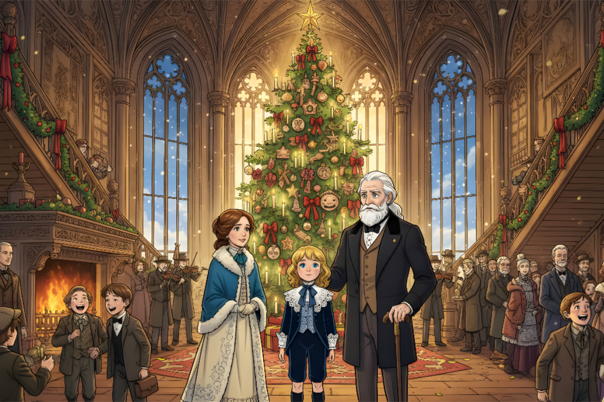Gemeinsam feiern sie ein neues Weihnachten
