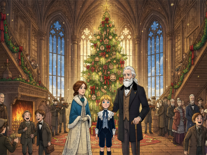 Gemeinsam feiern sie ein neues Weihnachten