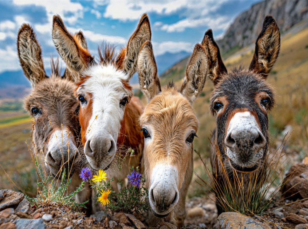 Gruppenfoto mit Blumen