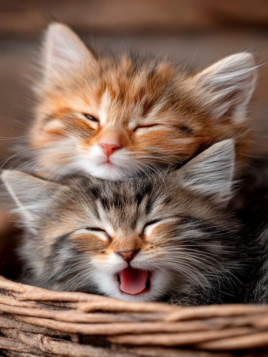 Müde Katzenbabys