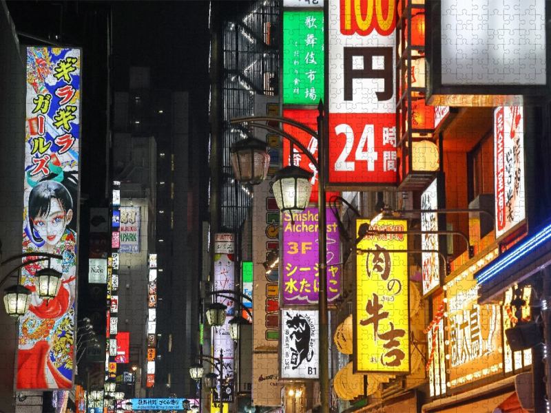 Leuchtreklame in Kabukicho
