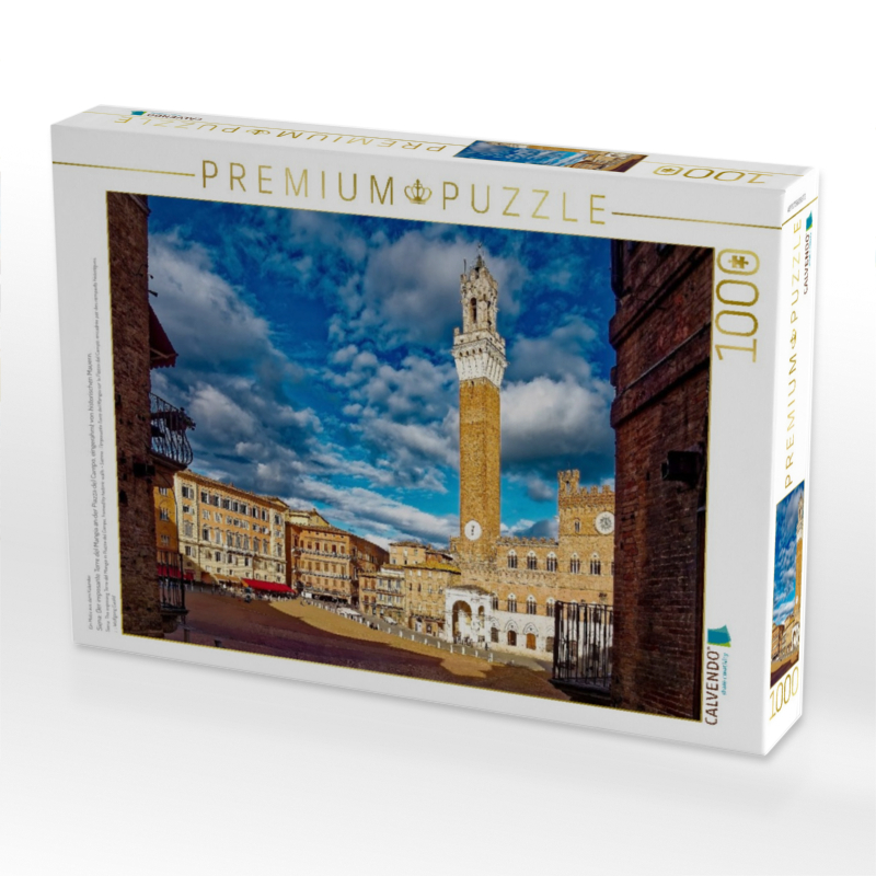 Siena: Der imposante Torre del Mangia an der Piazza del Campo, eingerahmt von historischen Mauern.