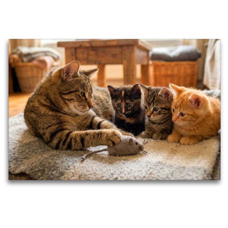 Mauserklärung - Katzenmutter und Kätzchen