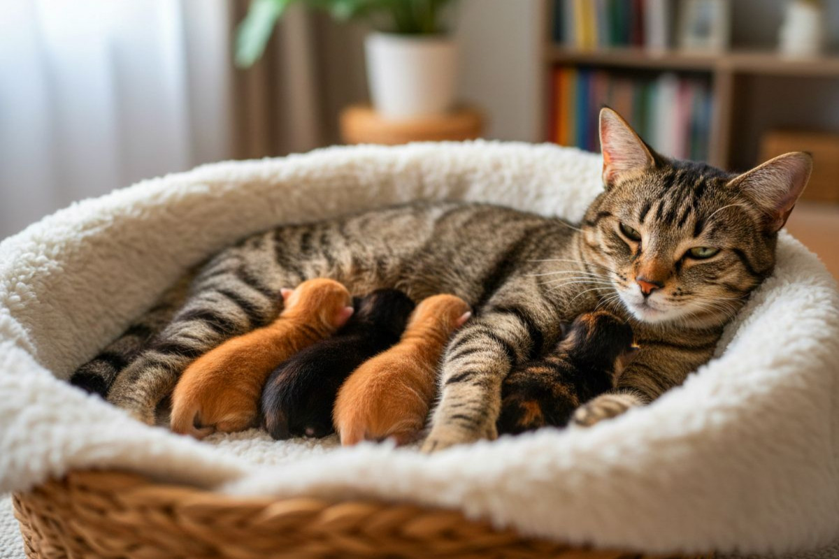 Schnurrendes Wohlgefühl im Katzenkörbchen