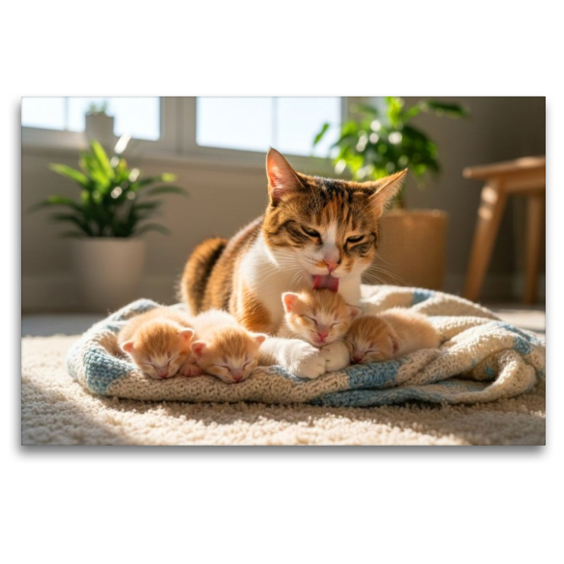 Katzenmutter und Kitten