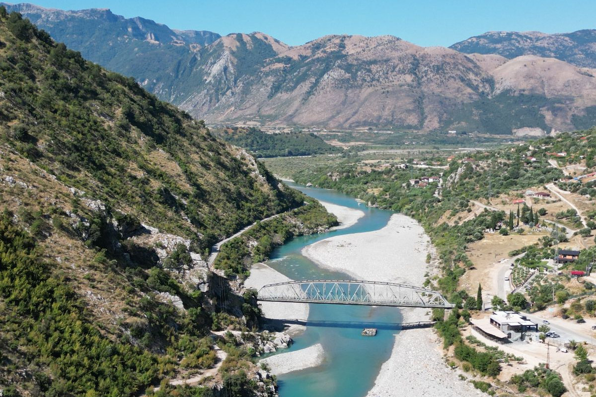 Der Fluß Vjosa Albanien