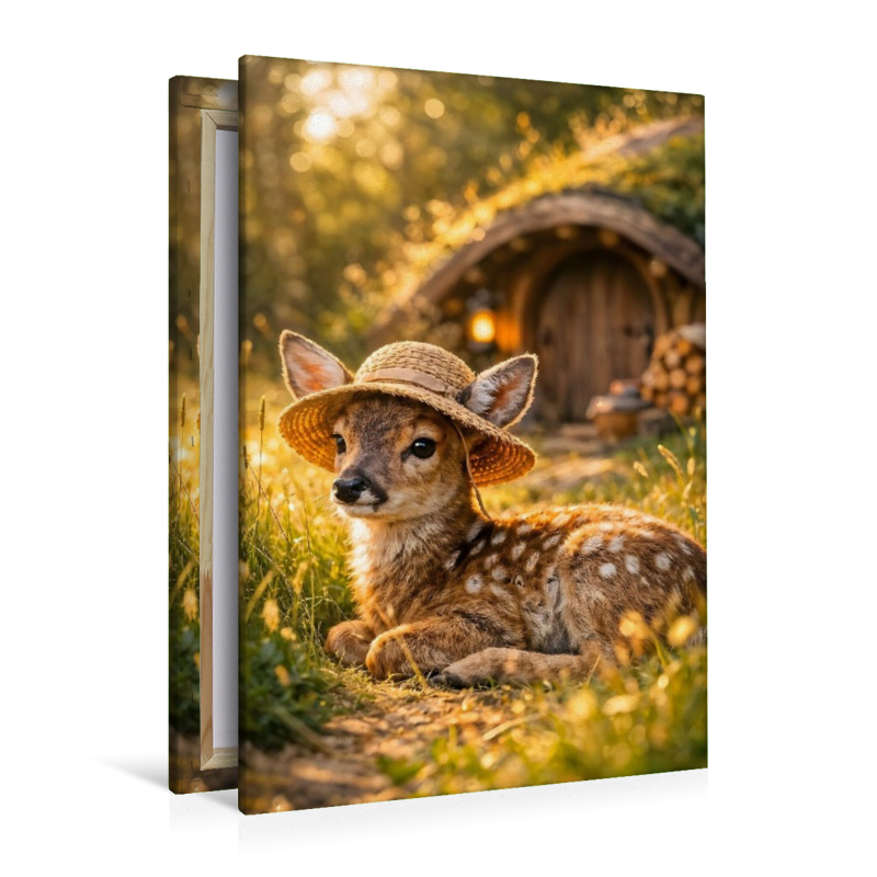 Das kleine Reh im Waldzuhause