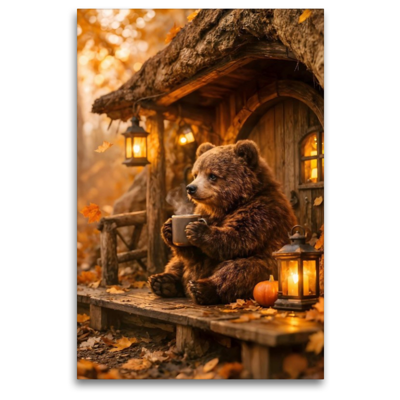 Der kleine Bär vor seiner Höhle