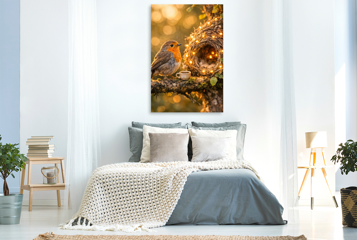 Zuhause unter weitem Himmel - Der kleine Vogel in seinem Nest