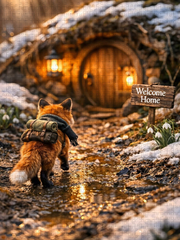 Der kleine Fuchs auf dem Heimweg