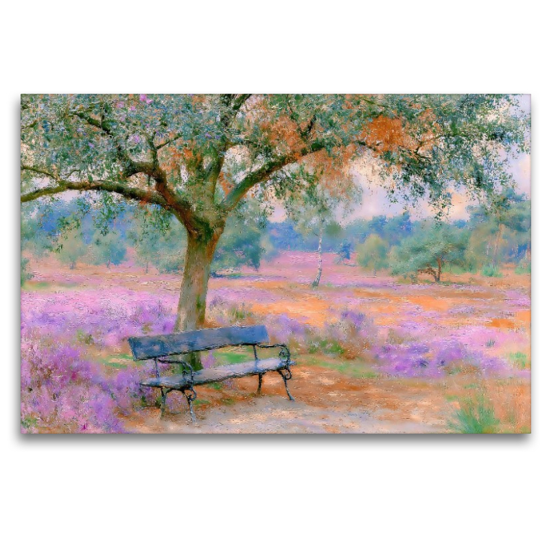 Ruhebank in der Heide