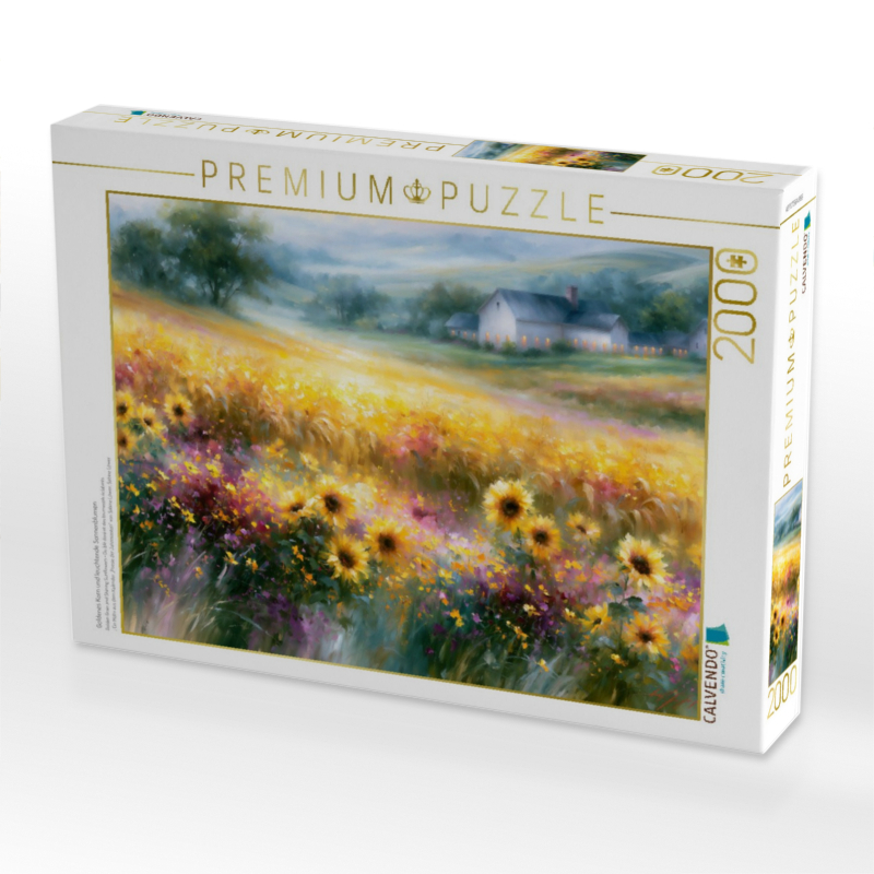 Goldenes Korn und leuchtende Sonnenblumen