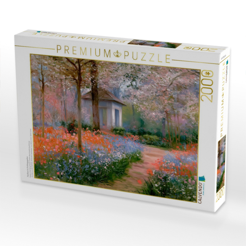Pavillon im Frühlingsgarten