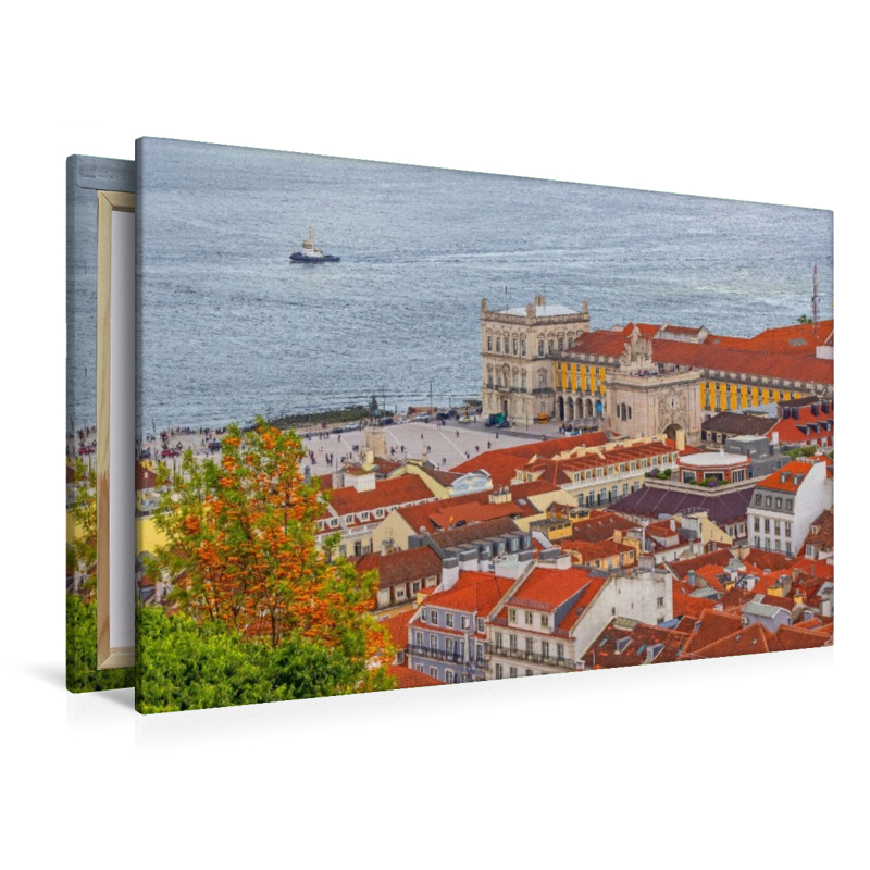 Der Arco da Rua Augusta und die Praça do Comércio von oben