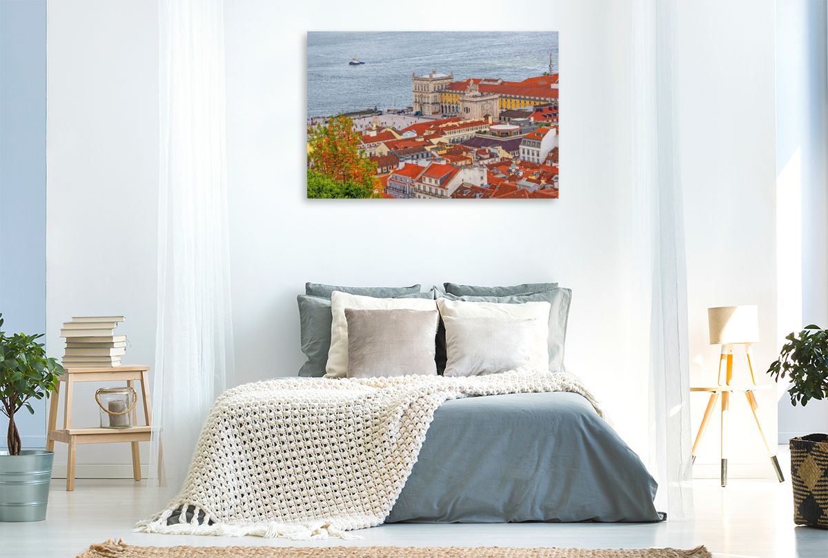 Der Arco da Rua Augusta und die Praça do Comércio von oben