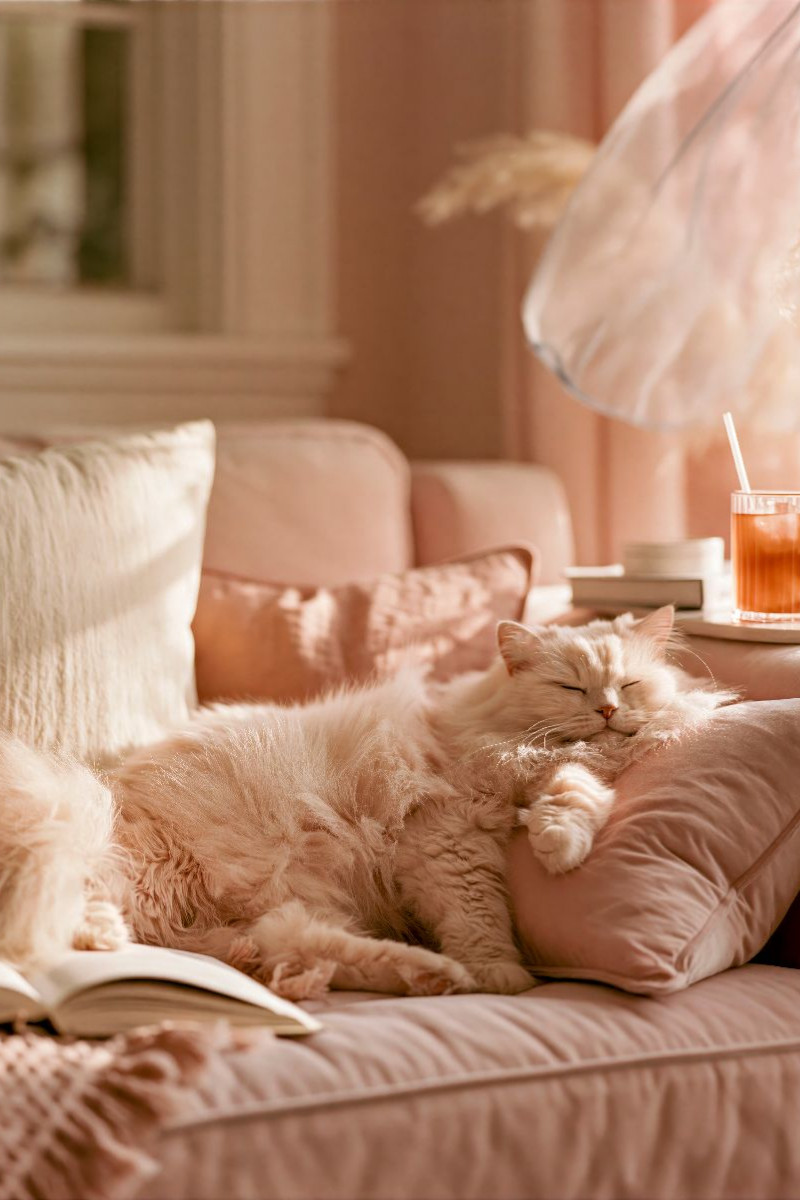 Die Katze schläft, und der Alltag gleich mit