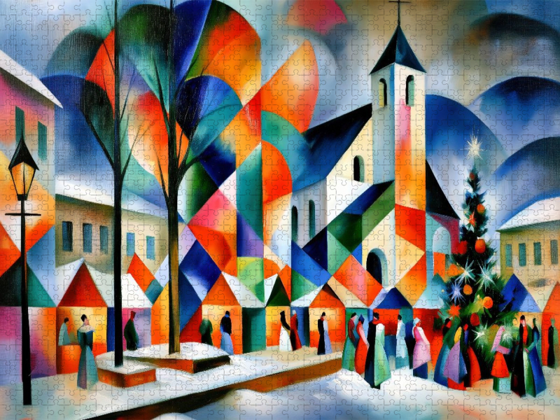 Strahlendes Weihnachtsdorf