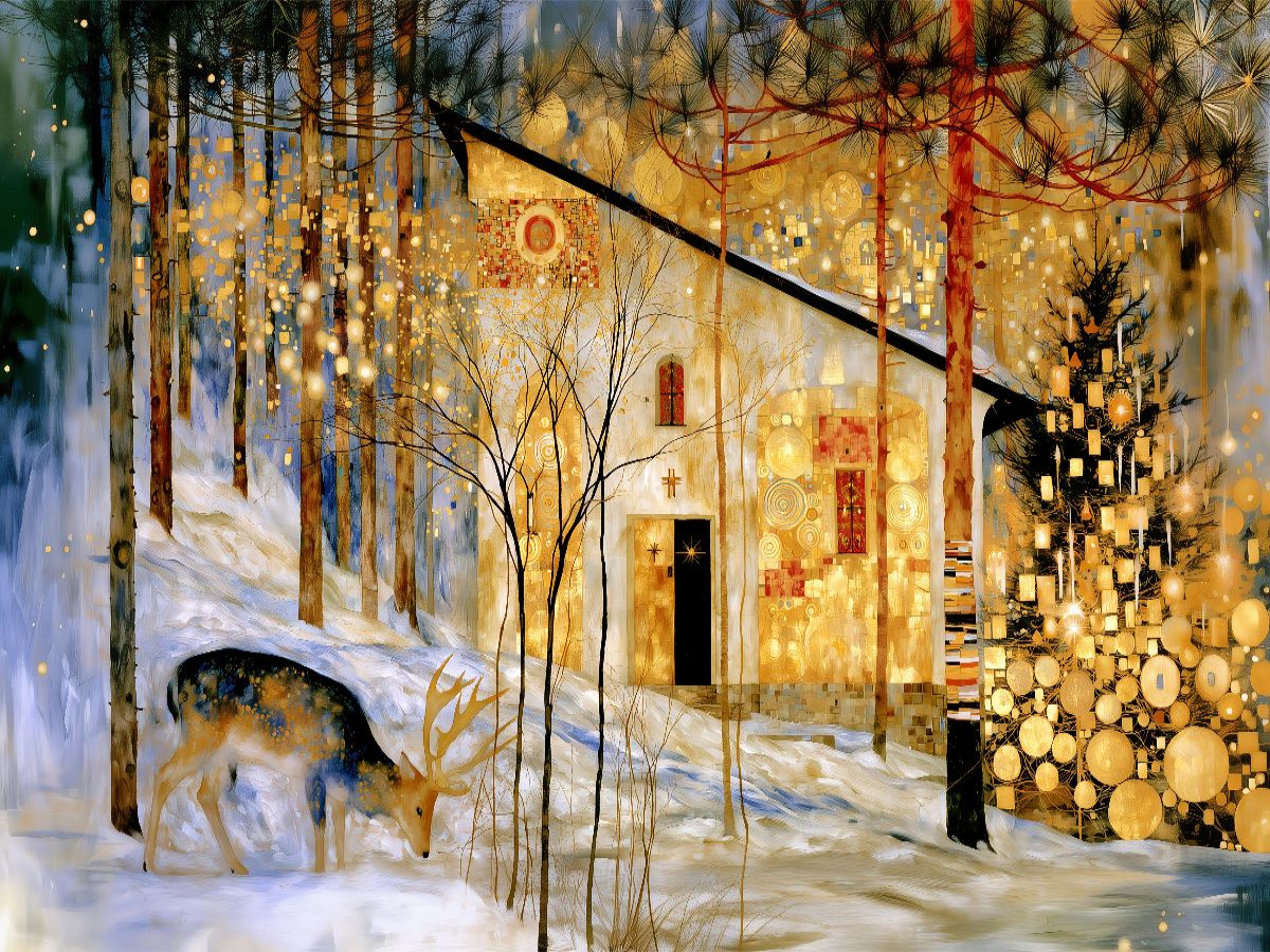 Kapelle im goldenen Schein