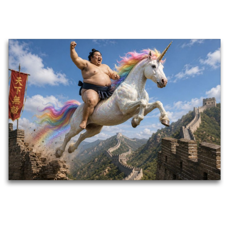 Sumoringer und Einhorn