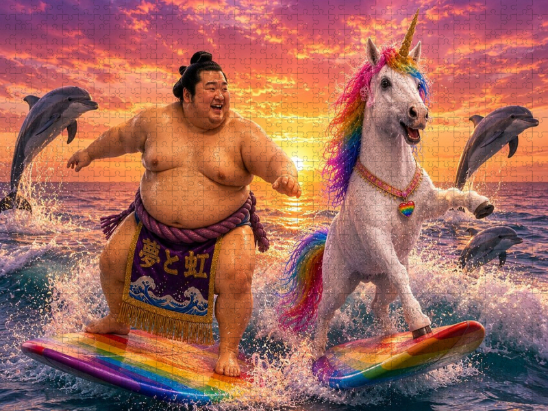 Ein Motiv aus dem Kalender Sumoringer und Einhorn - Fantastische Freunde