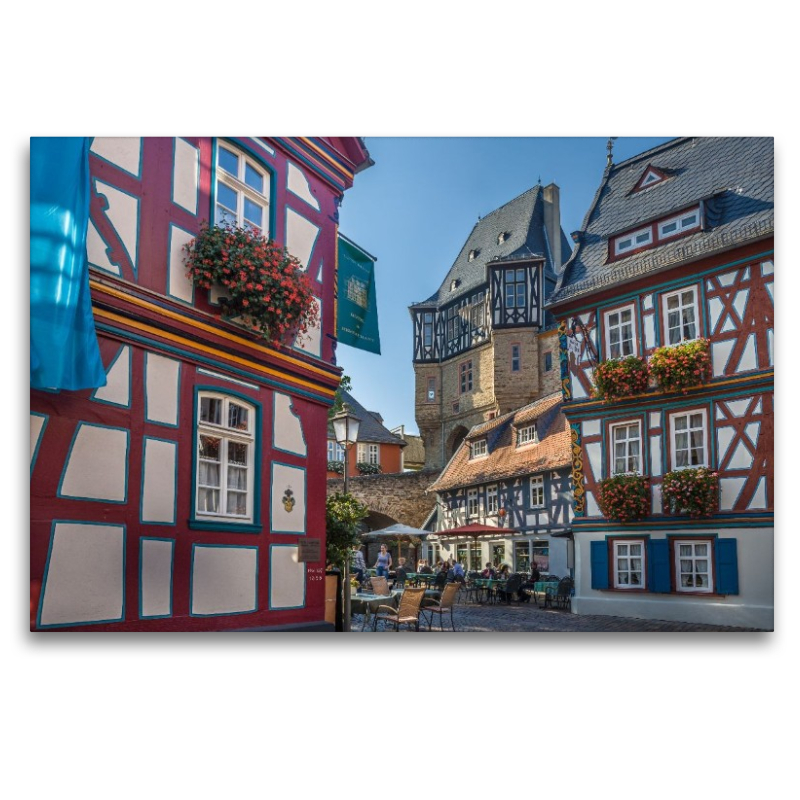 Marktplatz von Idstein mit Burg, Hessen