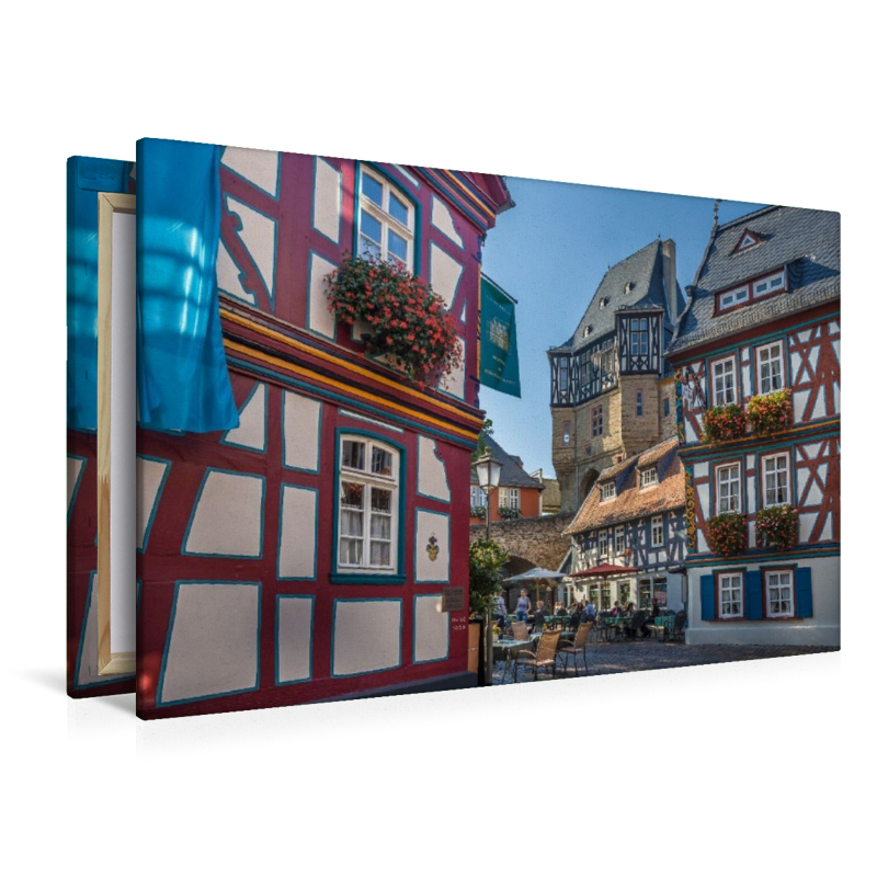 Marktplatz von Idstein mit Burg, Hessen