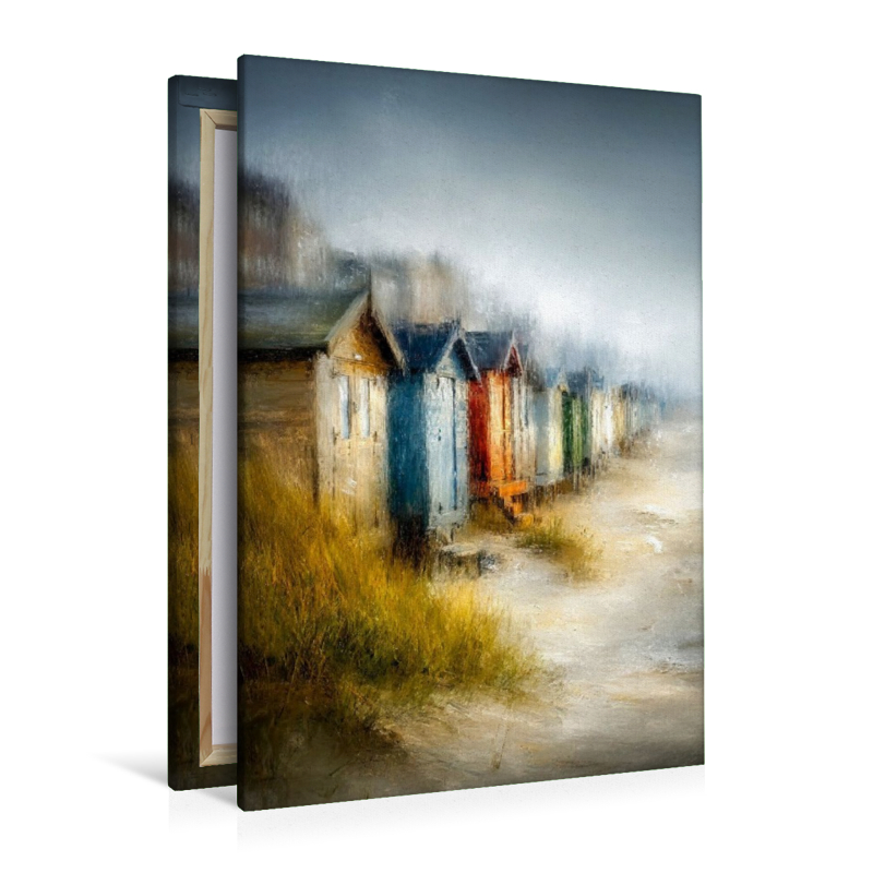 Strandhäuser im Nebel
