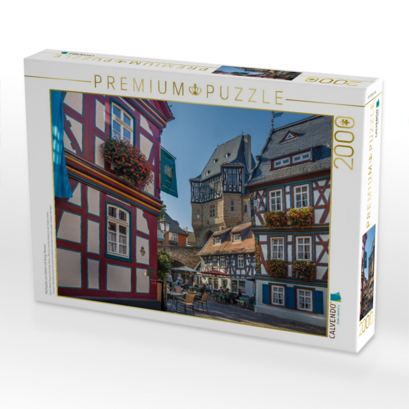 Marktplatz von Idstein mit Burg, Hessen