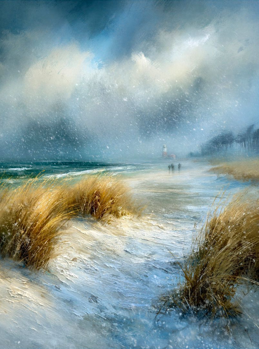 Zwischen Gras und Meer beginnt die Weite