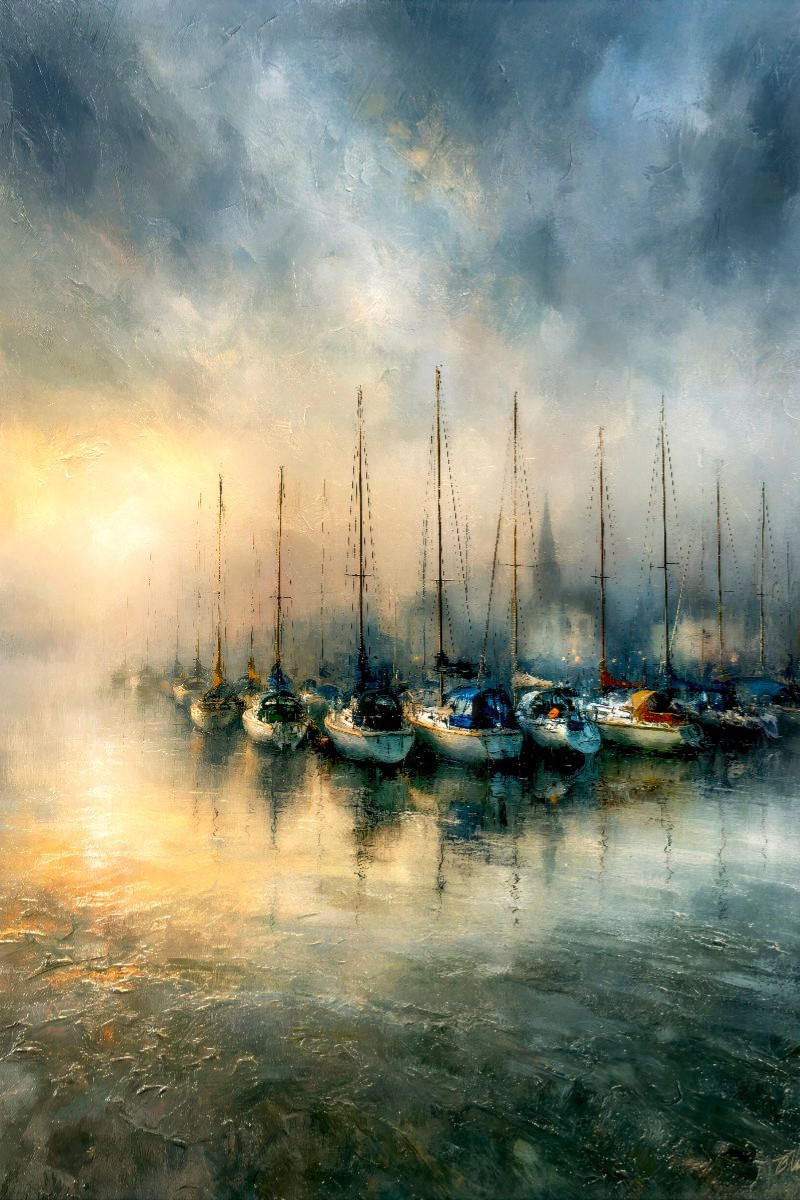Boote wiegen sich im sicheren Hafen