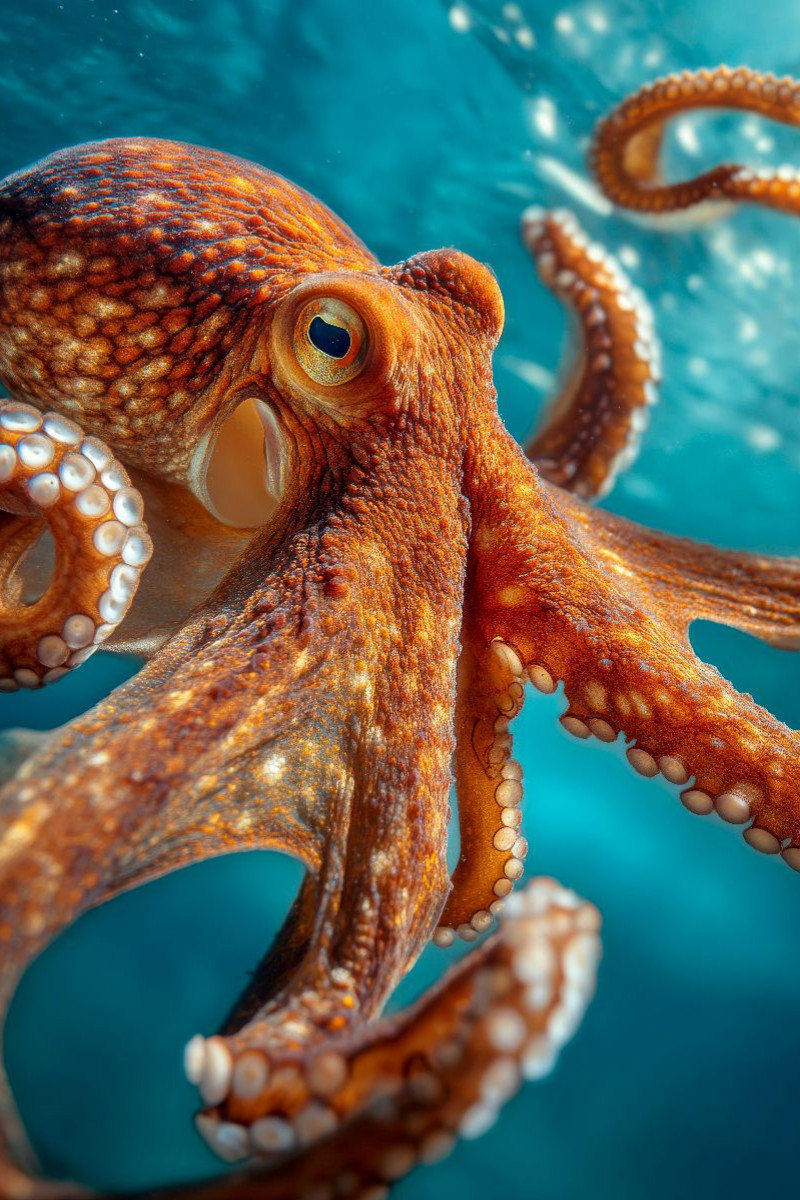 Oktopus in Bewegung