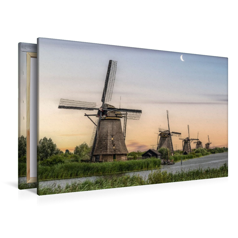 Windmühlen im Abendlicht