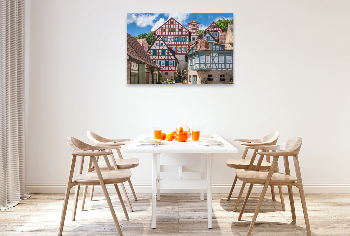 Altstadt mit Romschlössle in Creglingen, Baden-Württemberg