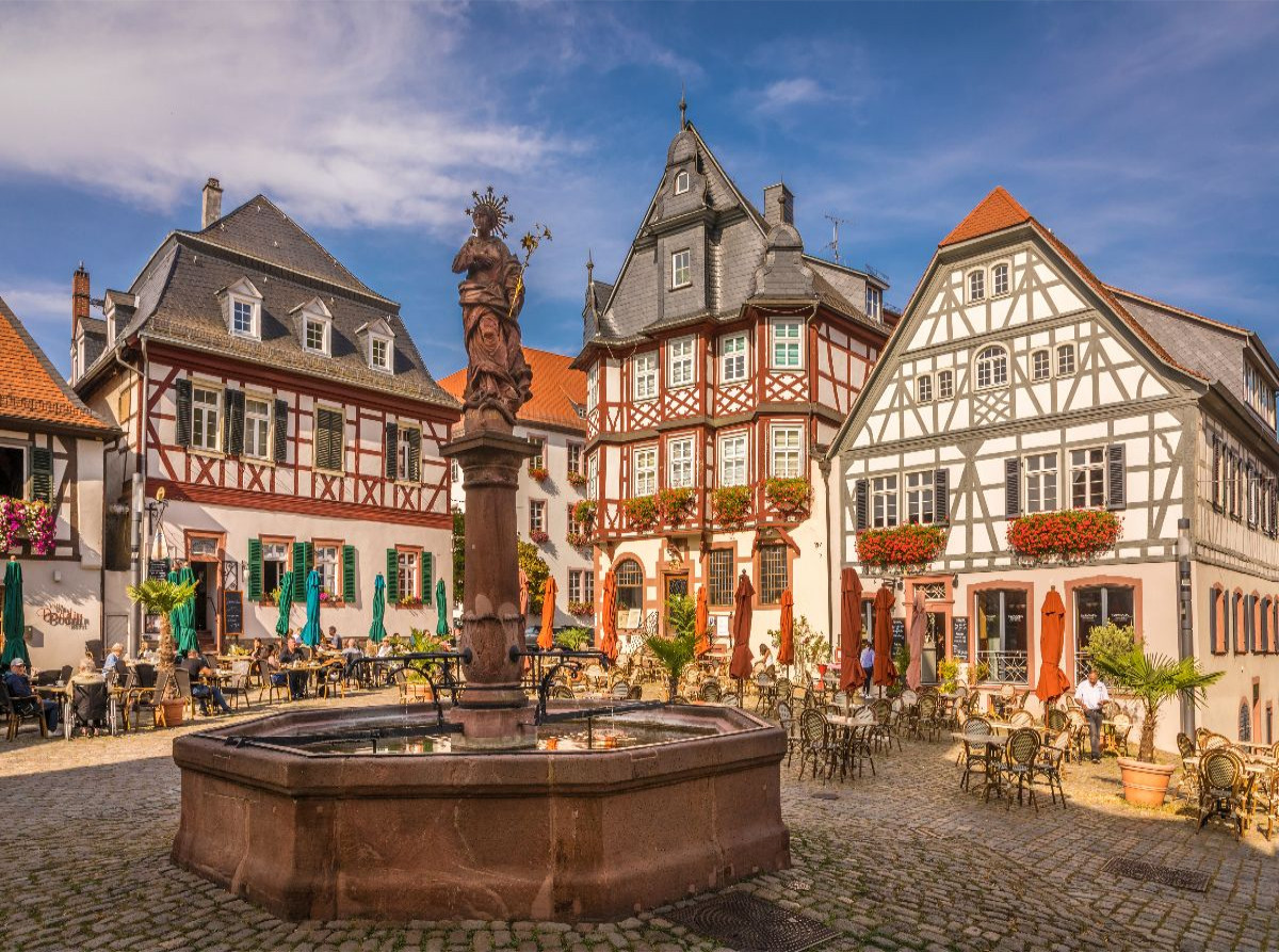 Marktplatz von Heppenheim, Hessen