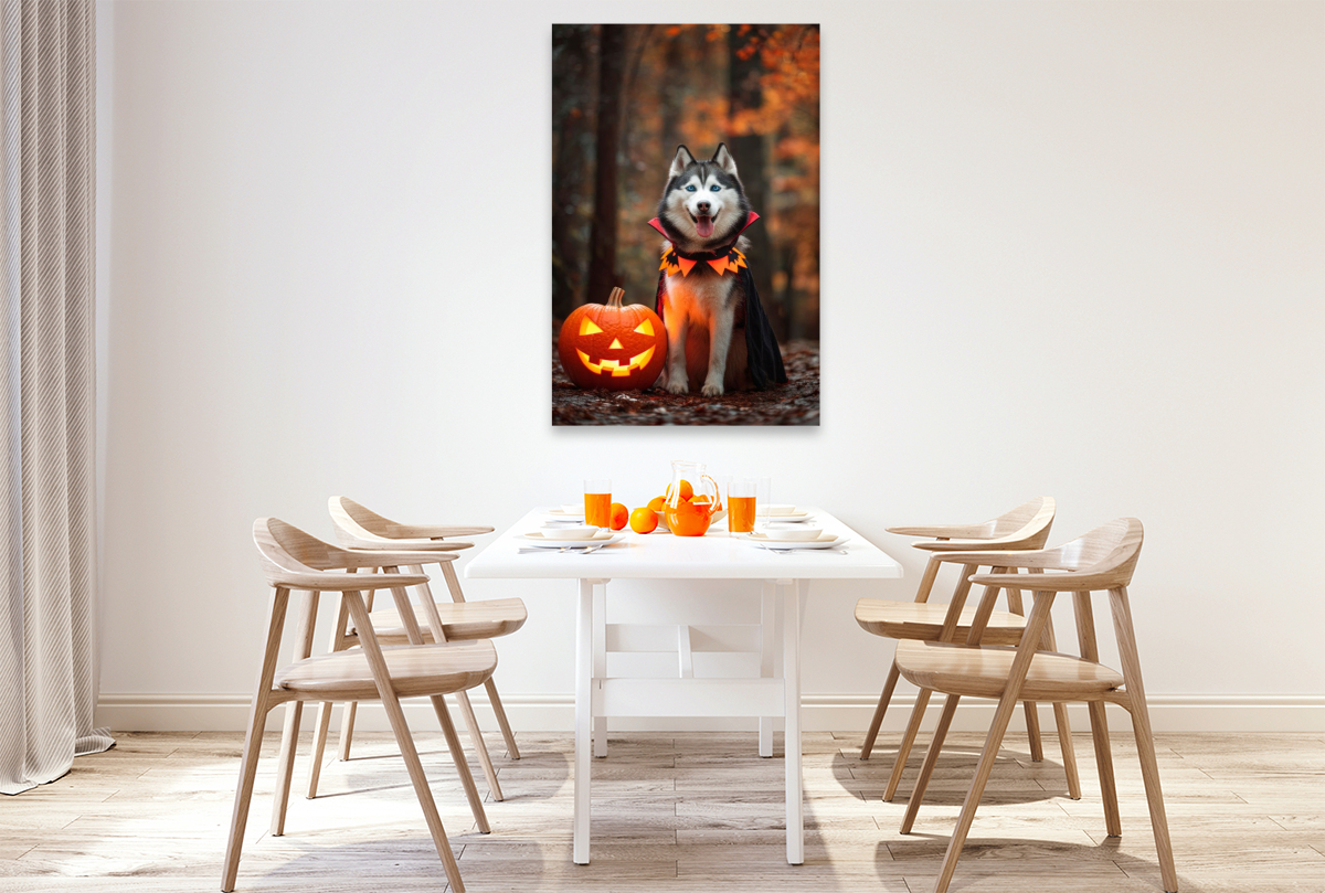 Husky - Halloween im Herbstwald