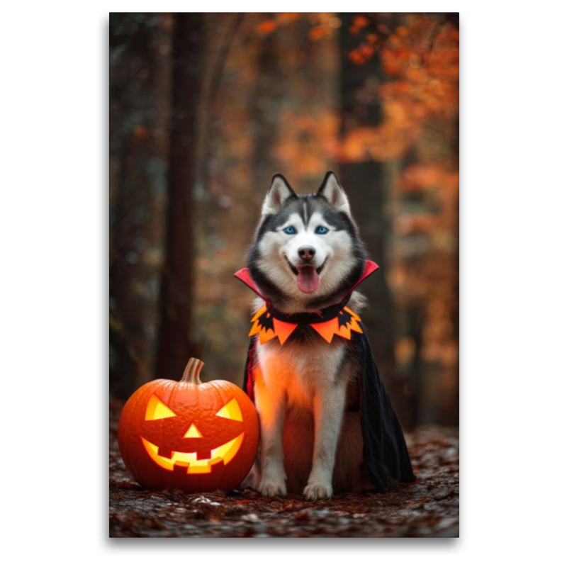 Husky - Halloween im Herbstwald